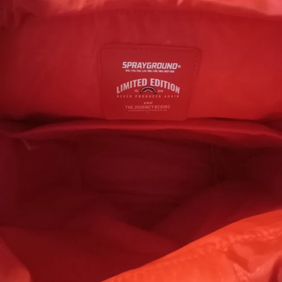 Sprayground Red/White Checkard, Moneysign, Sprayground Logo Bookbag Backpack NWT - Picture 9 of 12